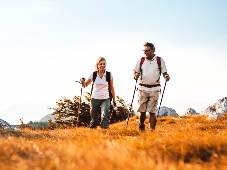nordic walking a couple